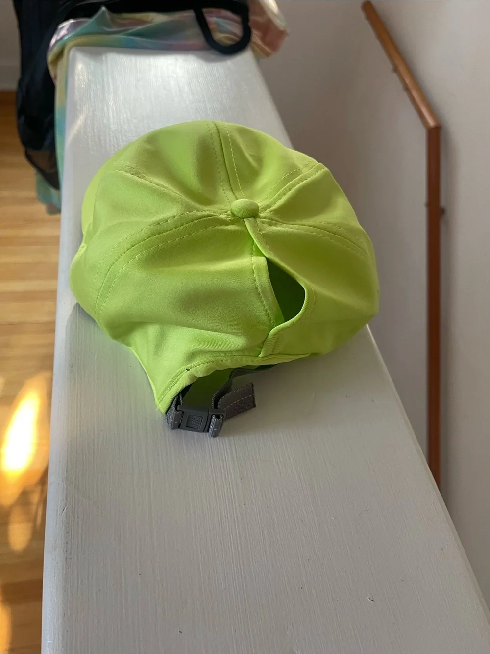 Neon Lime Baseball Ponytail Cap